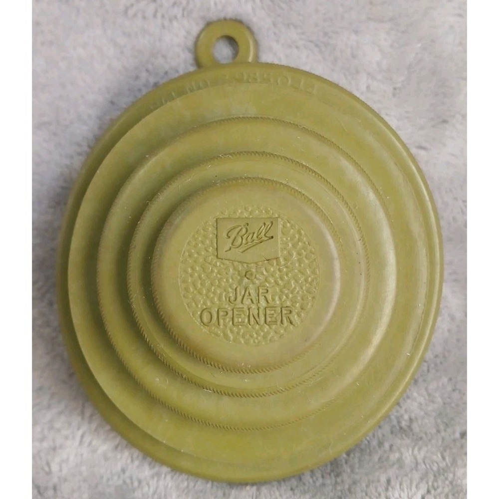 Vintage Ball Rubber Jar Lid Opener Avocado Green‎ WL Gill Co Fits Multiple Sizes